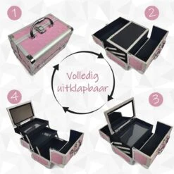 Make Up Koffer Meisjes En Dames Roze - Make Up Organizer Met Spiegel - Cosmetica Koffer - Beautycase Koffer -Cosmeticawinkel 1200x1200 1224