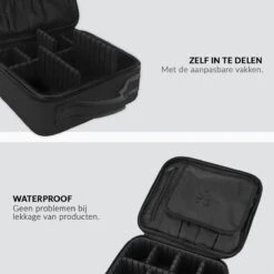 Cosmetica Koffer - Make-up Koffer Met Verstelbare Vakken - Visagie En Nagelstyliste Beauty Koffer - 26x23x9CM -Cosmeticawinkel 1200x1200 1234