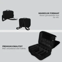 Cosmetica Koffer - Make-up Koffer Met Verstelbare Vakken - Visagie En Nagelstyliste Beauty Koffer - 35x25x11CM -Cosmeticawinkel 1200x1200 1264