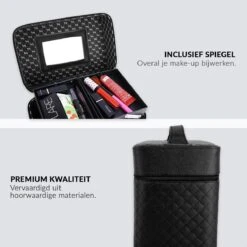 Confibel Make Up Koffer - Uitklapbaar - 5 Opbergbakken - Met Spiegel - Zwart -Cosmeticawinkel 1200x1200 1277