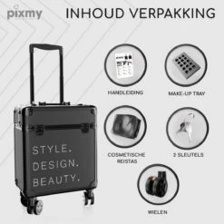 PIXMY® - MT130-S - Make Up Koffer - Cosmetica Koffer - DESIGN 12 PIXMY® - MT130-S - Make Up Koffer - Cosmetica Koffer - DESIGN -Cosmeticawinkel 1200x1200 1289