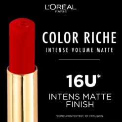 L'Oréal Paris - Color Riche Intense Volume Matte Lipstick - 633 Le Rosy Confident - Roze Lippenstift -Cosmeticawinkel 1200x1200 370