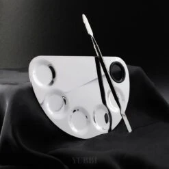 YUBBI™ Professioneel Mixing Palette - Inclusief Spatula - Voor Make Up - Nail Art - Nagellak - Gellak - RVS - Zilver -Cosmeticawinkel 1200x1200 739