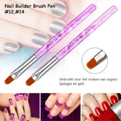 Merkloos 7 Roze Penselen Voor Gel/ Polygel En Glitter - Nagel Kwasten - Nail Brush 8 Merkloos 7 Roze Penselen Voor Gel/ Polygel En Glitter - Nagel Kwasten - Nail Brush -Cosmeticawinkel 1200x1200 743