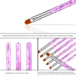Merkloos 7 Roze Penselen Voor Gel/ Polygel En Glitter - Nagel Kwasten - Nail Brush 10 Merkloos 7 Roze Penselen Voor Gel/ Polygel En Glitter - Nagel Kwasten - Nail Brush -Cosmeticawinkel 1200x1200 745