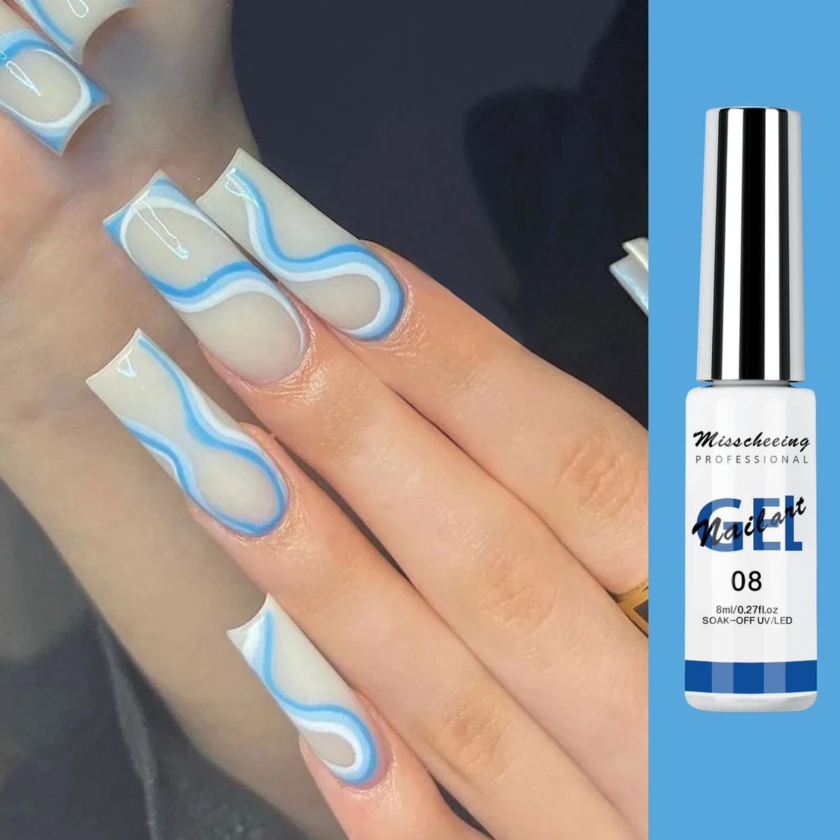 Nail Art Gel - Fine Liner Gel - 12 Stuks - UV/LED Gel - Gellak - Nagel Gellak - UV/LED Lamp - UV/LED Nageldroger - Gelnagels - Nepnagels - Acrylnagels - Tekenpenseel Nagels - Professioneel - Hoge Kwaliteit 4 Nail Art Gel - Fine Liner Gel - 12 Stuks - UV/LED Gel - Gellak - Nagel Gellak - UV/LED Lamp - UV/LED Nageldroger - Gelnagels - Nepnagels - Acrylnagels - Tekenpenseel Nagels - Professioneel - Hoge Kwaliteit - Afbeelding 4