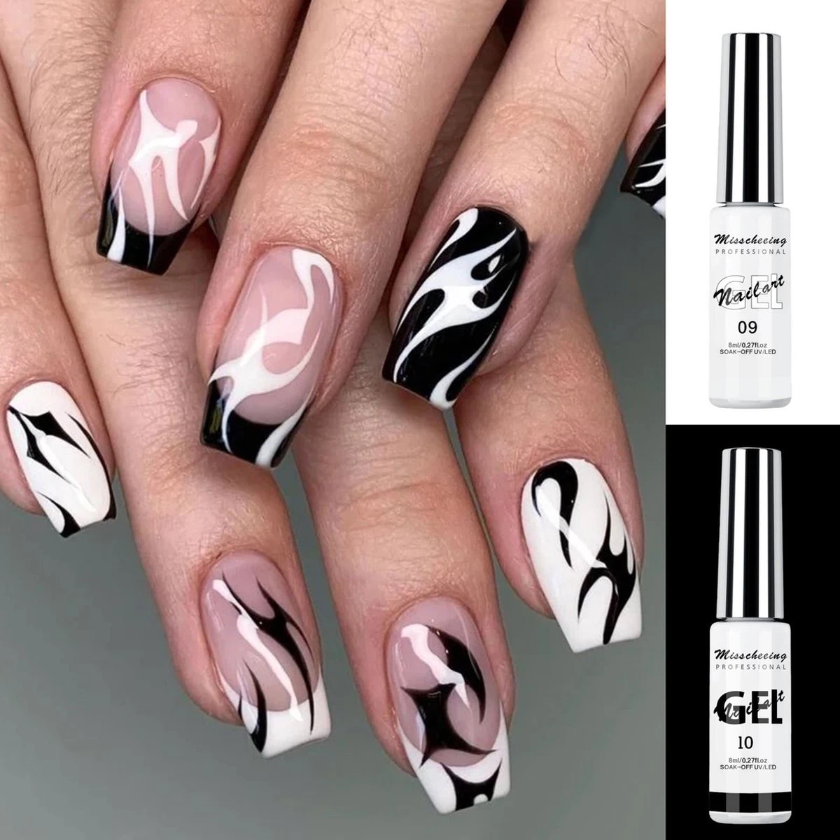 Nail Art Gel - Fine Liner Gel - 12 Stuks - UV/LED Gel - Gellak - Nagel Gellak - UV/LED Lamp - UV/LED Nageldroger - Gelnagels - Nepnagels - Acrylnagels - Tekenpenseel Nagels - Professioneel - Hoge Kwaliteit 6 Nail Art Gel - Fine Liner Gel - 12 Stuks - UV/LED Gel - Gellak - Nagel Gellak - UV/LED Lamp - UV/LED Nageldroger - Gelnagels - Nepnagels - Acrylnagels - Tekenpenseel Nagels - Professioneel - Hoge Kwaliteit - Afbeelding 6