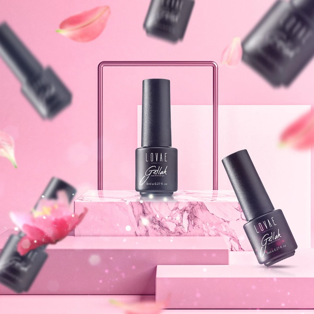 Lovae Cosmetics Gellak - 6-delige Set - Gel Nagellak - Pink Fashion - Gellac - 8ML 4 Lovae Cosmetics Gellak - 6-delige Set - Gel Nagellak - Pink Fashion - Gellac - 8ML - Afbeelding 4