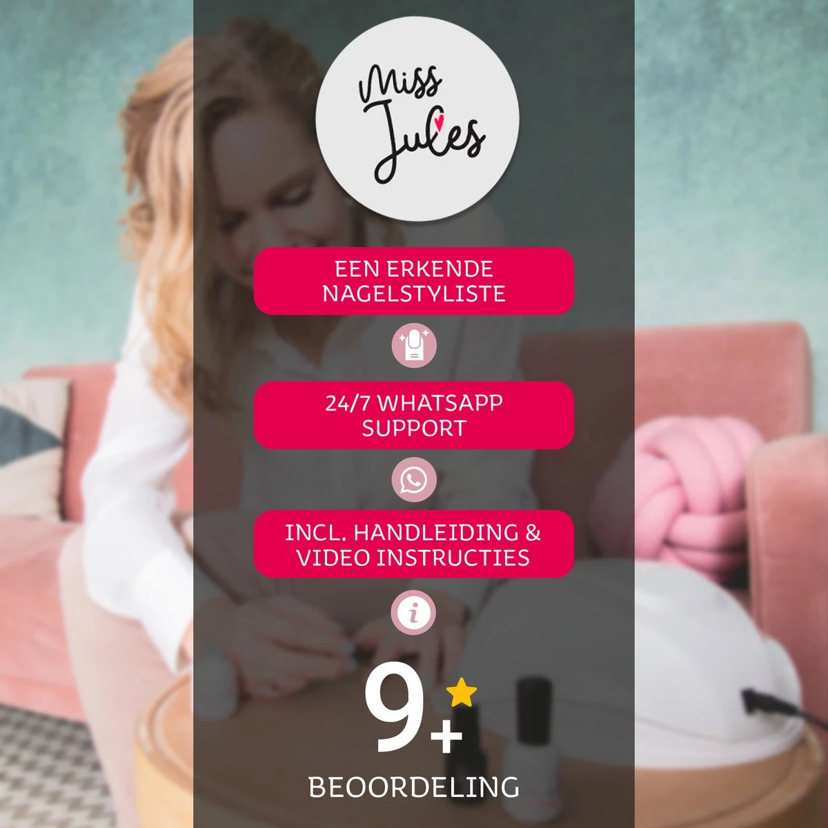 Miss Jules - 6-Delige Gellak Starterspakket - Nagellak - Kleur Paars, Roze & Glitter - Glanzend & Dekkend Resultaat 4 Miss Jules - 6-Delige Gellak Starterspakket - Nagellak - Kleur Paars, Roze & Glitter - Glanzend & Dekkend Resultaat - Afbeelding 4