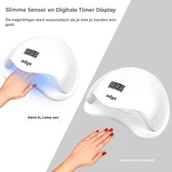 Adge - 54W LED Nageldroger Voor Gelnagels - Geschikt Voor ALLE Nagel Gellak - 36 LEDs - Met Timer -Cosmeticawinkel 1200x1200 996