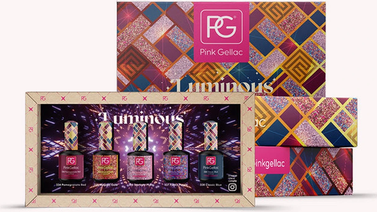 Pink Gellac - Color Box Luminous - Gellak - Set Van 3 Glitter En 2 Effen Kleuren 4 Pink Gellac - Color Box Luminous - Gellak - Set Van 3 Glitter En 2 Effen Kleuren - Afbeelding 4