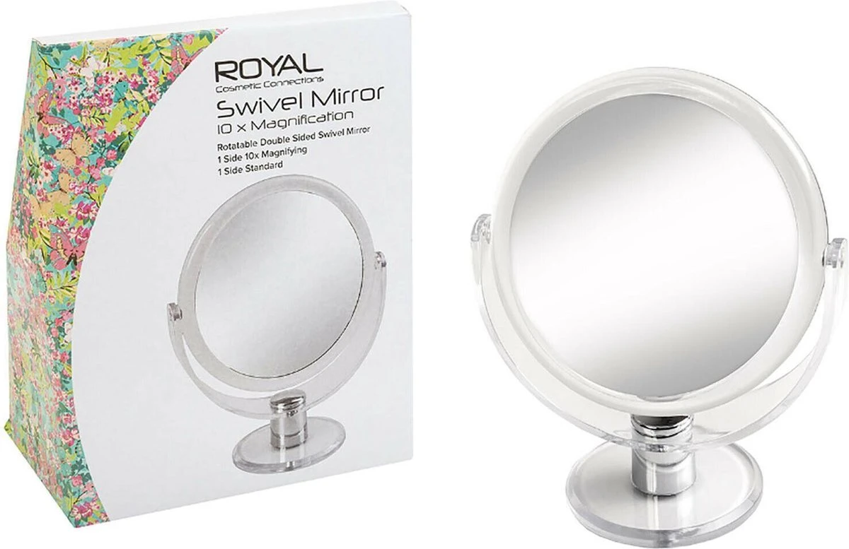 Royal Draaibare Make-Up Spiegel (10 X Vergroting) 2 Royal Draaibare Make-Up Spiegel (10 X Vergroting) - Afbeelding 2