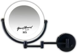 Metalen Verlichte Wand Knik Arm Make-up LED Spiegel Mat Zwart, Dubbelzijdig Verlicht, 10x Vergroting 22cm Doorsnee, Inculsief 4x AA Batterijen En Stroomkabel(USB) Badkamer Spiegel 7 Metalen Verlichte Wand Knik Arm Make-up LED Spiegel Mat Zwart, Dubbelzijdig Verlicht, 10x Vergroting 22cm Doorsnee, Inculsief 4x AA Batterijen En Stroomkabel(USB) Badkamer Spiegel -Cosmeticawinkel 1200x829 4