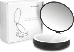 Navaris 1x/5x Vergrotende Make-up Spiegel - Compacte Opvouwbare Kap- En Reisspiegel - Led-verlichte Dubbelzijdige Make-upspiegel - Zwart 13 Navaris 1x/5x Vergrotende Make-up Spiegel - Compacte Opvouwbare Kap- En Reisspiegel - Led-verlichte Dubbelzijdige Make-upspiegel - Zwart -Cosmeticawinkel 1200x847 4