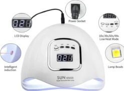 Merkloos 80 Watt UV LED Lamp Nagels - SUN X5 MAX - 45LED - Nagel - UV- LED Lamp - Wit - Nagellamp - Nail Dryer - Nagels - Salon - Lamp - -Cosmeticawinkel 1200x888 2