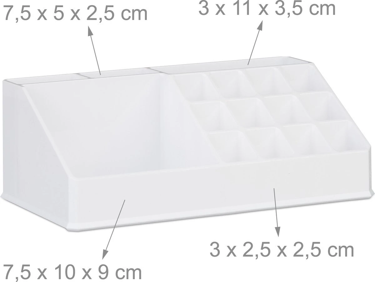 A&K 2in1 Make-up Organizer - 4 Lades Cosmetica Opbergdoos - Kaptafel - Wit 7 A&K 2in1 Make-up Organizer - 4 Lades Cosmetica Opbergdoos - Kaptafel - Wit - Afbeelding 7