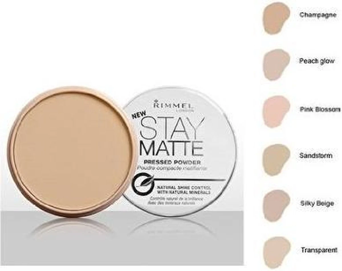 Rimmel London Rimmel - Stay Matte Matte Pressed Powder 14 G 002 Pink Blossom - 7 Rimmel London Rimmel - Stay Matte Matte Pressed Powder 14 G 002 Pink Blossom - - Afbeelding 7