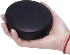 UNIQ Drievoudige Compacte Reisspiegel Met LED (vergroting 5x En 10x) - Make Up Spiegel Met Verlichting - Zwart -Cosmeticawinkel 1200x951