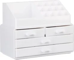 A&K 2in1 Make-up Organizer - 4 Lades Cosmetica Opbergdoos - Kaptafel - Wit 19 A&K 2in1 Make-up Organizer - 4 Lades Cosmetica Opbergdoos - Kaptafel - Wit -Cosmeticawinkel 1200x981 6