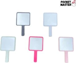 PocketMaster® Make-Up Spiegel / Handspiegel Met Handvat - Licht Groen - Klein - Compact - Handzaam - 8,0 X 8,0 Cm Spiegeloppervlak -Cosmeticawinkel 1200x997 3