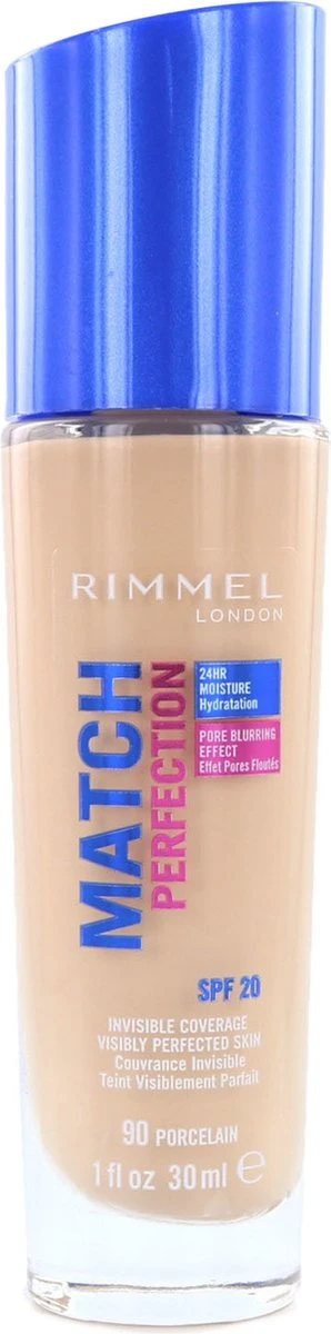 Rimmel London Match Perfection Foundation 090 Porcelain 1 Rimmel London Match Perfection Foundation 090 Porcelain