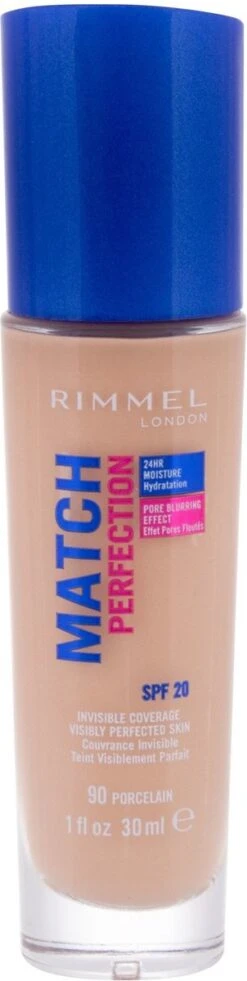 Rimmel London Match Perfection Foundation 090 Porcelain 21 Rimmel London Match Perfection Foundation 090 Porcelain -Cosmeticawinkel 302x1200 1