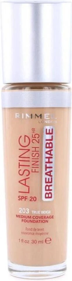 Rimmel London Rimmel Lasting Finish Breathable Foundation - 203 True Beige 8 Rimmel London Rimmel Lasting Finish Breathable Foundation - 203 True Beige -Cosmeticawinkel 309x1200