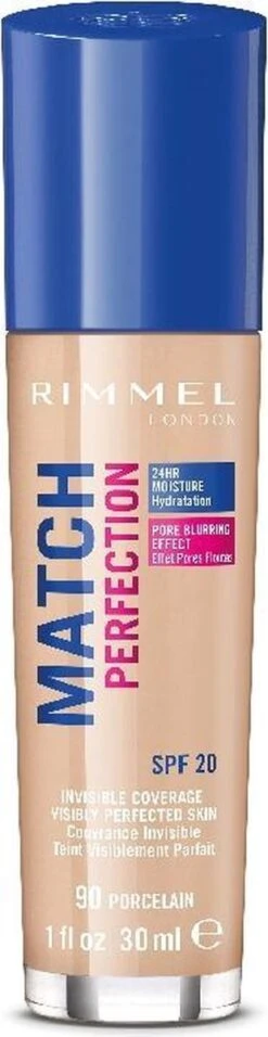 Rimmel London Match Perfection Foundation 090 Porcelain 20 Rimmel London Match Perfection Foundation 090 Porcelain -Cosmeticawinkel 310x1200 2