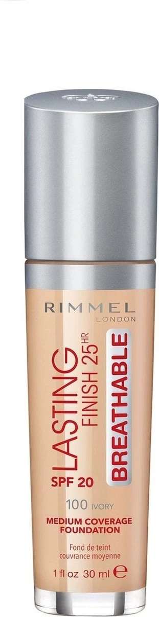 Rimmel London Rimmel Lasting Finish Breathable Foundation - 100 Ivory 1 Rimmel London Rimmel Lasting Finish Breathable Foundation - 100 Ivory
