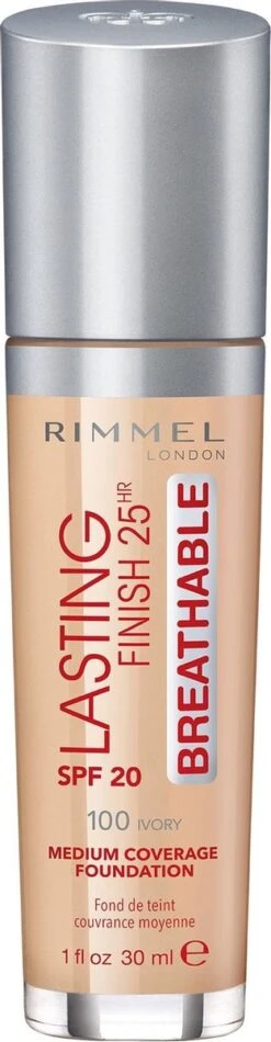 Rimmel London Rimmel Lasting Finish Breathable Foundation - 100 Ivory 32 Rimmel London Rimmel Lasting Finish Breathable Foundation - 100 Ivory -Cosmeticawinkel 312x1200 2