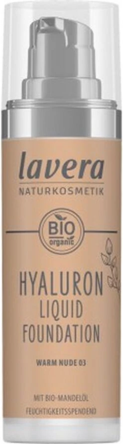 Lavera Make-up Hyaluron Liquid Foundation -Warm Nude 03-, 30 Ml