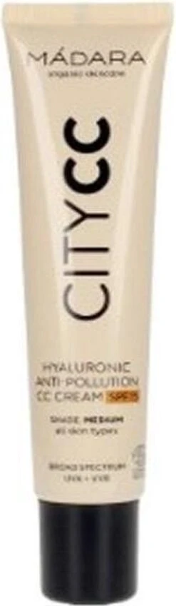 MÁDARA Anti-Pollution CC Cream SPF15 Medium Beige 40ml - Hyaluronzuur -UVA/UVB -Cosmeticawinkel 349x1200