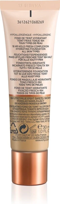 Vichy Minéralblend Foundation - 12 Sienna - 30ML - Natuurlijke Dekking 16 Vichy Minéralblend Foundation - 12 Sienna - 30ML - Natuurlijke Dekking -Cosmeticawinkel 355x1200 7