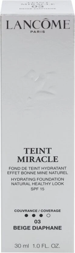 Lancôme Teint Miracle Foundation SPF 15 - 03 Beige Diaphane - 30 Ml -Cosmeticawinkel 358x1200 8