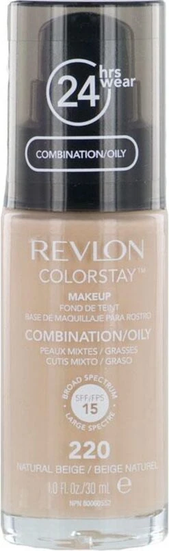 Revlon Colorstay Foundation With Pump - 220 Natural Beige (Oily Skin) -Cosmeticawinkel 368x1200 1