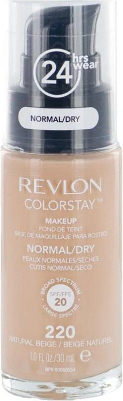 Revlon Colorstay Makeup Foundation SPF 20 - 220 Natural Beige - 30 Ml - Foundation 12 Revlon Colorstay Makeup Foundation SPF 20 - 220 Natural Beige - 30 Ml - Foundation -Cosmeticawinkel 369x1200 4