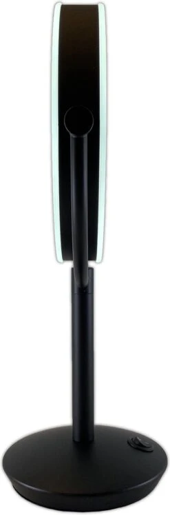 Metalen Verlichte Make-up LED Spiegel Mat Zwart 10x Vergroting 19cm Doorsnee, Inculsief 4x AA Batterijen En USB Stroomkabel -Cosmeticawinkel 397x1200 3