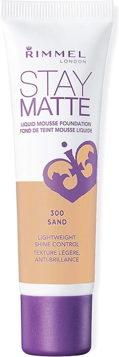 Rimmel London Stay Matte Liquid Foundation - 300 Sand 1 Rimmel London Stay Matte Liquid Foundation - 300 Sand