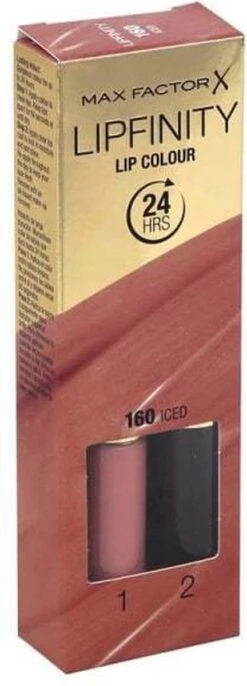 Max Factor Lipfinity Lip Colour Lipstick - 160 Iced -Cosmeticawinkel 432x1200 3