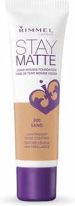 Rimmel London Stay Matte Liquid Foundation - 300 Sand 12 Rimmel London Stay Matte Liquid Foundation - 300 Sand -Cosmeticawinkel 437x1200