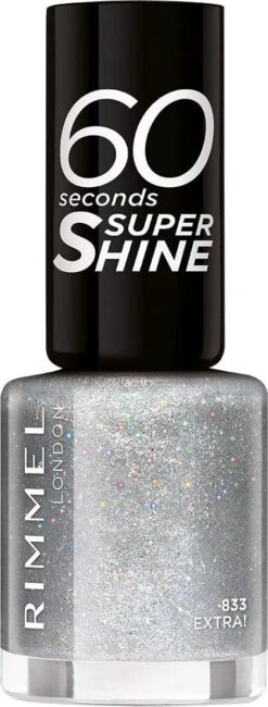Rimmel London 60 Seconds Nagellak Special Effect Glitter - 33 Zilver -Cosmeticawinkel 456x1200 2