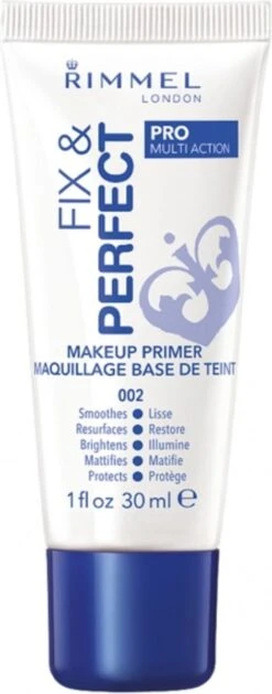 Rimmel London Fix & Perfect Make-Up Primer - 002 Transparent - 30 Ml -Cosmeticawinkel 471x1200