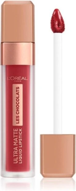 L'Oréal Paris Les Chocolates Ultra Matte Liquid Lippenstift - 864 Tasty Ruby -Cosmeticawinkel 479x1200 1