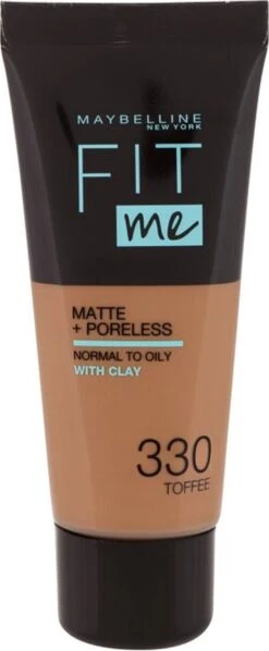 Maybelline Fit Me Matte & Poreless Foundation - 330 Toffee -Cosmeticawinkel 496x1200