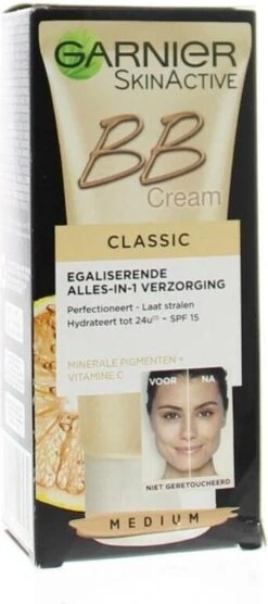 Garnier SkinActive BB Cream Classic Medium 5-in-1 Verzorging - 50 Ml -Cosmeticawinkel 533x1200 1