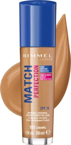 Rimmel London Match Perfection Foundation 502 Caramel 26 Rimmel London Match Perfection Foundation 502 Caramel -Cosmeticawinkel 594x1200