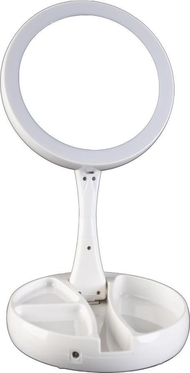 Dubbelzijdige Make Up Spiegel - Scheerspiegels Met LED Verlichting - Met USB Kabeltje - Vergroot Spiegel 3 Dubbelzijdige Make Up Spiegel - Scheerspiegels Met LED Verlichting - Met USB Kabeltje - Vergroot Spiegel - Afbeelding 3