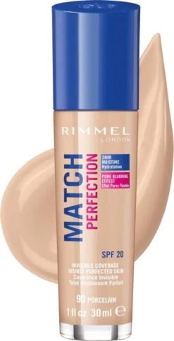 Rimmel London Match Perfection Foundation 090 Porcelain 18 Rimmel London Match Perfection Foundation 090 Porcelain -Cosmeticawinkel 614x1200 1