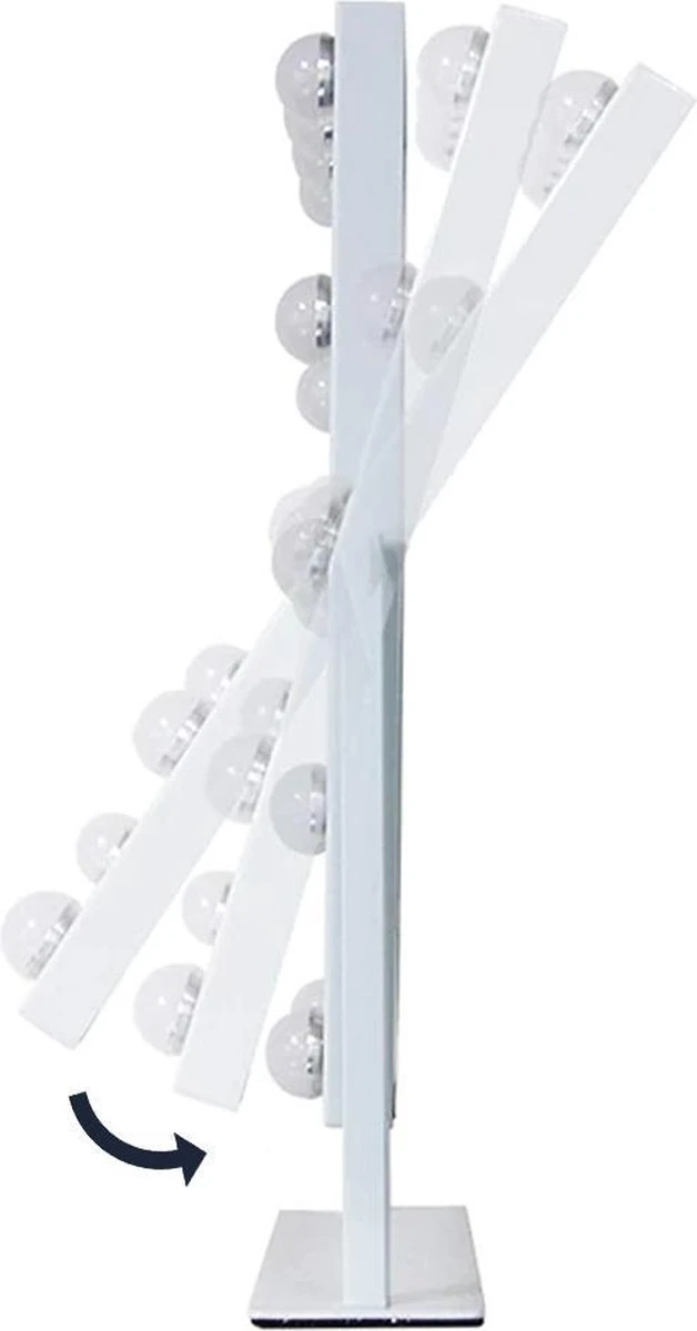 LYVION Hollywood Spiegel Met LED Verlichting - Make-upspiegel - Wit 2 LYVION Hollywood Spiegel Met LED Verlichting - Make-upspiegel - Wit - Afbeelding 2