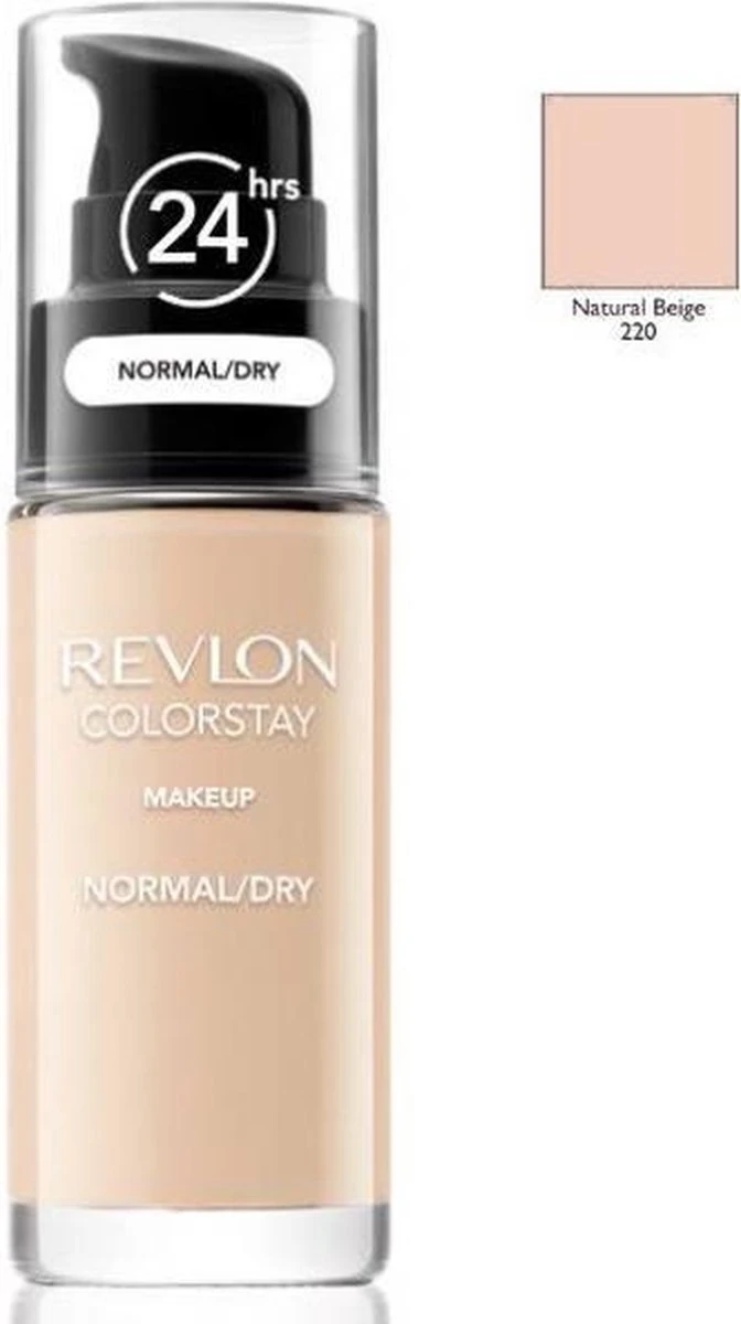Revlon Colorstay Makeup Foundation SPF 20 - 220 Natural Beige - 30 Ml - Foundation 6 Revlon Colorstay Makeup Foundation SPF 20 - 220 Natural Beige - 30 Ml - Foundation - Afbeelding 6